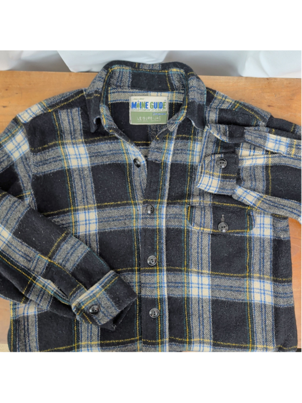 Vintage Maine Guide Wool Plaid Shirt Jacket
